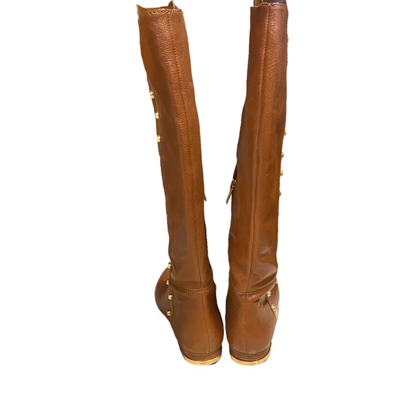 MICHAEL KORS | AILEE GOLD STUD BOOTS SZ 7 - Picture 9 of 16